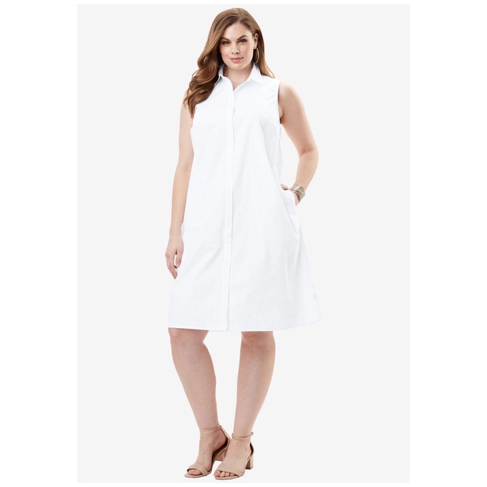 ❗️Firm Price❗️🌷Sleeveless Shirt Dress (Sz 12W)🌷 - Picture 2 of 4